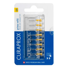 Curaprox Interdental Brush Refills CPS 09 Prime – ISO Size 2, Yellow | Ultra-Fine Filaments for Gentle Plaque Removal | 8-Pieces | Made in Switzerla