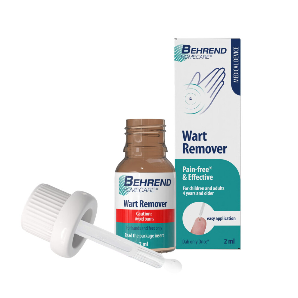 Behrend Homecare Behrend Wart Remover - Treatment For Common Warts For Hand & Feet - For Adults And Children From 4 Years