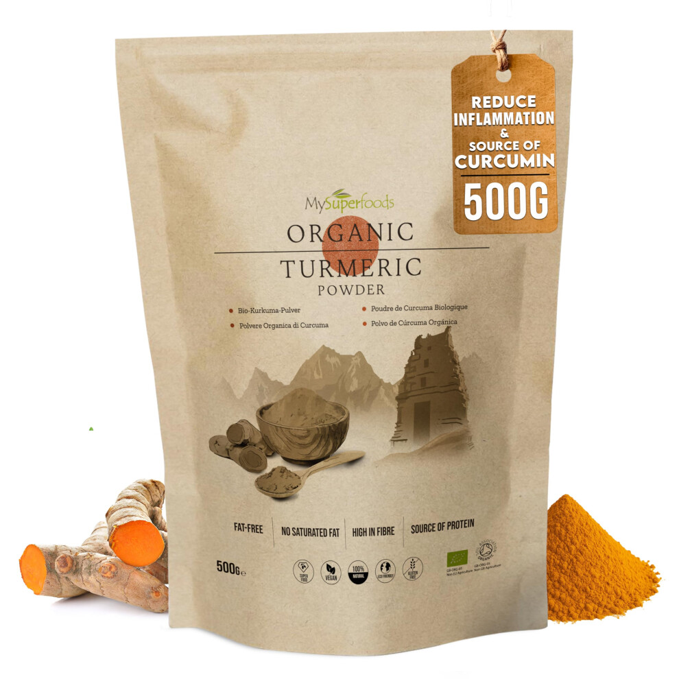 Mysuperfoods Turmeric Powder | Organic | 500G | Natural Source Of Curcumin |
