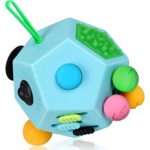 12-zijdige kubus - Antistresskubus, fidgetspeelgoed voor volwassenen, antistressfidgetspeelgoed voor alle leeftijden