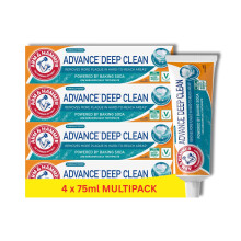 Arm & Hammer Advance Deep Clean Toothpaste, Baking Soda Toothpaste Penetrates Deep Between Teeth and in Hard-to-Reach Areas, 75 mL Tube, Pack of 4