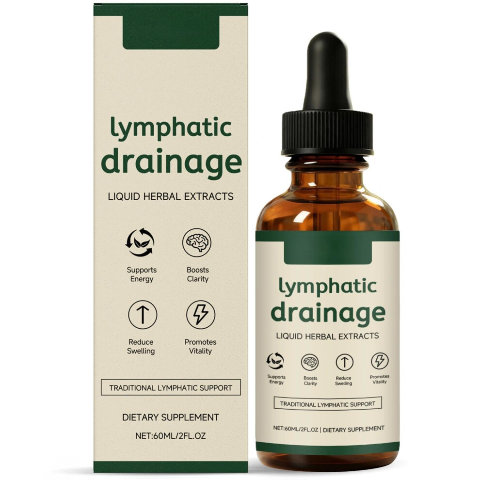 Nowaitt Lymphatic Drainage Drops, Lymphatic Drainage Supplement To Promote Overall Health, 60Ml