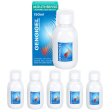 Gengigel Mouthwash 150ml (Pack of 6) – Hyaluronic Acid Mouth Ulcer Treatment for Adults, Gum Repair & Gum Disease Support, Oral Rinse for Bleeding G