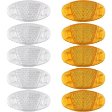 Set van 10 reflectoren voor fietsspaken, geschikt voor racefietswielen.