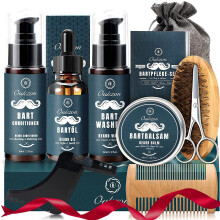 Beard Grooming Kit for Men, 10 in 1 Fathers Day Gifts Set, Dad Gifts