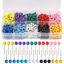 Decoratieve punaises - Multicolor - 1000 stuks - Staal en PP - 10 kleuren - 1,5 cm lang