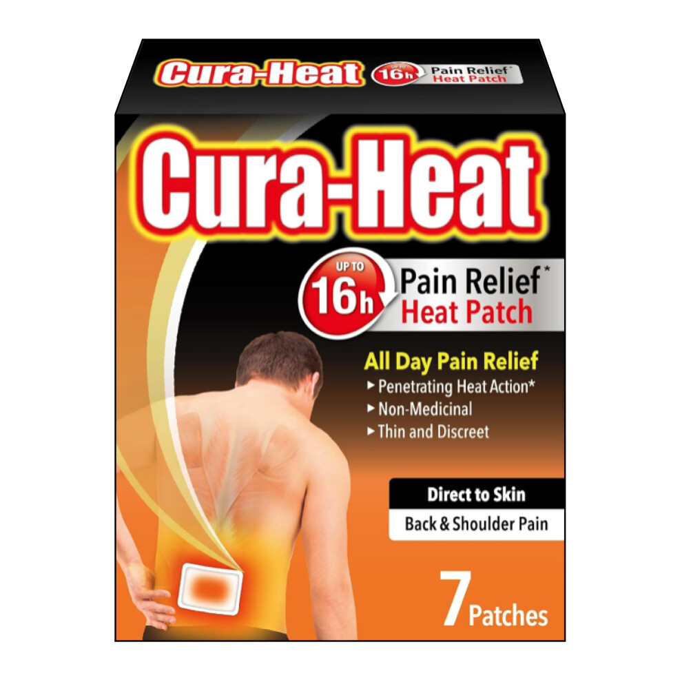 Cura-Heat Back & Shoulder Pain Direct To Skin 7 Patches