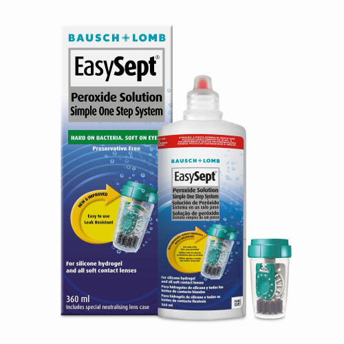 EasySept Peroxide Contact Lens Solution, 1 x 360 ml, Lens Case Included