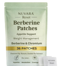NUVARA Berberine Patches - Reset | Appetite Management & Berberine Support | 36 Transdermal Metabolic Patches