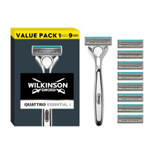 Wilkinson Sword Quattro Titanium Men's Razor for Sensitive Comfort, Great Additi