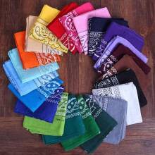 12 stuks haarbandana's voor dames en heren, veelkleurige multifunctionele neksjaal/hoofdband/zakdoek, 100% katoen