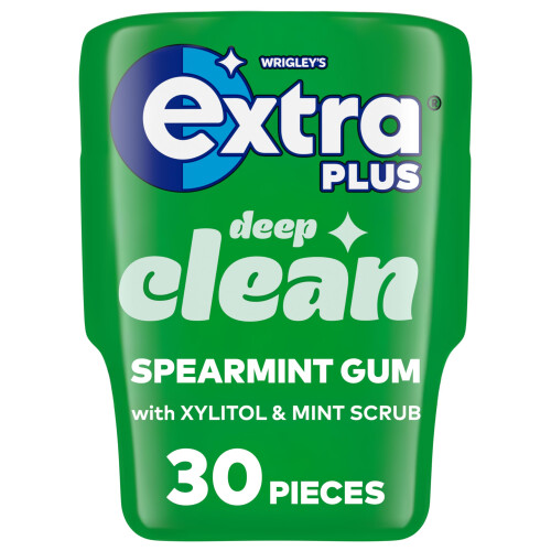 Wrigley's Extra Plus Deep Clean Mint Scrub Sugar Free Chewing Gum