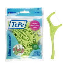 TePe Mini Flosser, 36pcs, flossers for Teeth, efficient Dental Plaque Removal Tool for Easy Cleaning Between Teeth, for Narrow Gaps