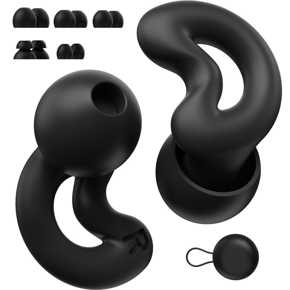 Relaxcharm Light Sleep Ear Plugs For Sleeping, Moon-Shape Design 27Db Noise Reduction Earplugs For Side Sleepers, Sleep,Snoring & Background Noise,Reu