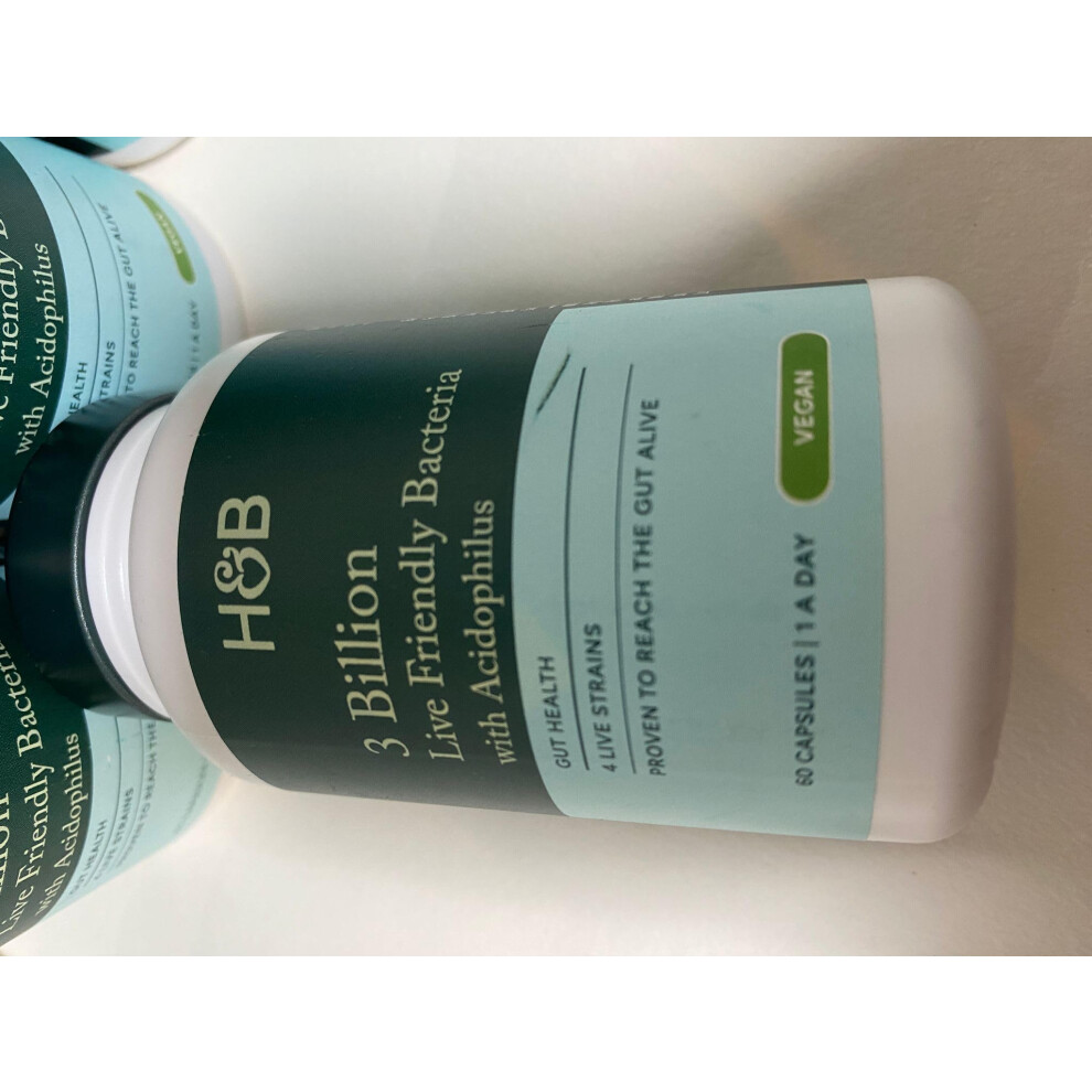 Holland & Barrett Live Friendly Bacteria With Acidophilus 60 Capsules (60)