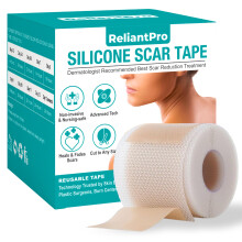 ReliantPro Waterproof Silicone Scar Tape - Hypoallergenic Medical Grade Silicone Scar Sheets, Ultra-Soft Scar Tape for Surgical Scars, c Section Reco