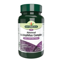 Natures Aid Acidophilus Complex 5 Billion CFU – High Strength Probiotic Supplement 5 Billion Live Bacteria – Supports Digestive Health & Gut Flora