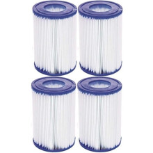 Filterpatronen voor Bestway Type 2 FD2137 zwembadpomp - Wit
