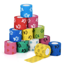 Sagafly 12 Rolls Pet Vet Wrap Cohesive Bandages for Pets Self Adhesive Bandage for Dogs Elastic Bandage Wrap Tape for Wrist Ankle 5cm x 4.5m