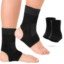 HUSHRICH Kids Ankle Brace Stabilize Joints, Child Ankle Support Compression Sleeves, Ankle Sleeve for Jogging Running Gymnast Fitness 7-12 Years Boys