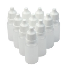 50 stuks lege flesjes van 10 ml voor oogdruppels, vloeistofdruppelaars, plastic