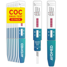 10 x AYDMED Cocaine Drug Tests | Drug Testing Kits for Urine Screening of Cocaine Drug Use | Drug Tests for Coke, Crack, COC | 150ng/mL Sensitivity |