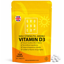 Vitamin D3 4000 IU Micro Tablets - 365 Day Supply, Easy to Swallow High Strength Premium Sunshine Vitamin | Max Strength Vitamin D Supplement, Vegeta