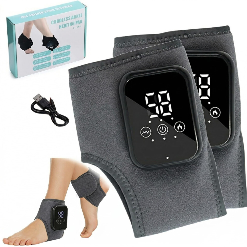 Runpeak Foot Massager 3 In 1, Foot Massagers For Pain And Circulation, Rechargeable Ankle And Heel Massager 2 Pack With Heat And 3 Modes, Cordless Therapy, U