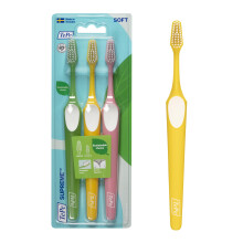 TePe Supreme Toothbrush, Soft, Assorted Colours, 3pcs, Plaque Remover, efficient Cleaning with Two-Level filaments, Soft Bristle Toothbrush