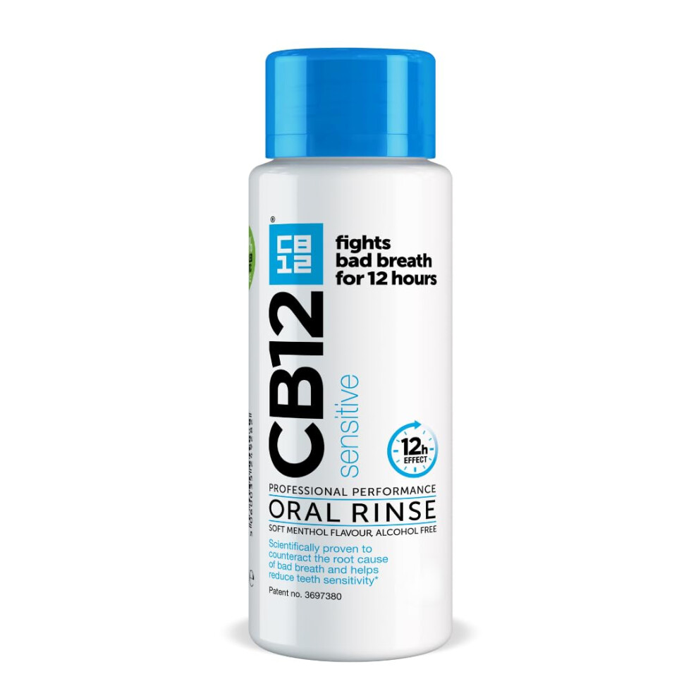 CB12 Sensitive Mouthwash Alcohol Free for 12H Bad Breath Treatment 250ml | Chlorhexidine mouthwash neutralises bad breath for 12 hour freshness, strengthens with fluoride & relieves sensitive teeth - Image 4