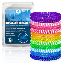 Mosquito Repellent Bracelet, LYUNIT 12 Packs Mosquito Bands, 100%