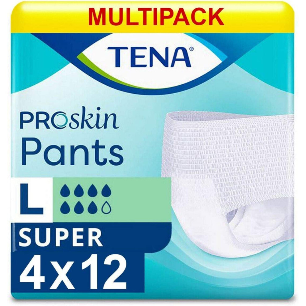 Tena Proskin Pants Super Large | Incontinence Pants - 4 Packs Of 12