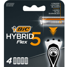BIC Hybrid 5 Flex Men's Shaver Refills with 5 Moveable Nano-Tech Titanium Coated