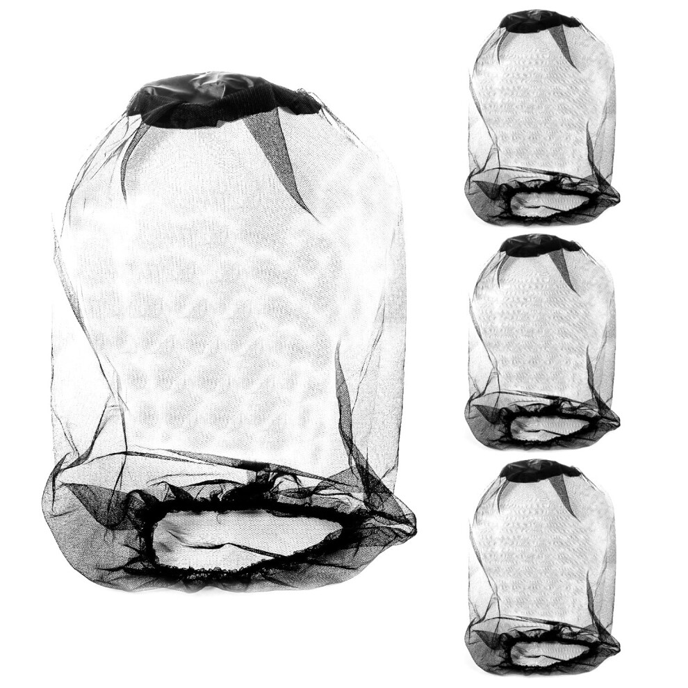 Lzijun 4 Pcs Midge Head Net, Nylon Mosquito Head Protecting Net, Fine Mesh Insect Netti