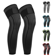Ruilaibao Full Leg Compression Sleeves 2 Pack anti Sliping Ventilation Long Knee Support with Wraps for Men and Women Long Knee Compression Sleeve fo