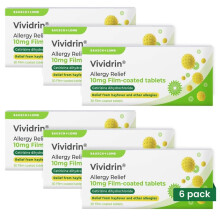 Vividrin Allergy Relief Tablets - Cetirizine Antihistamine Tablets 10mg x 30 tablets, Effective Relief for Hayfever, Sore & Itchy Eyes, Pet and Skin