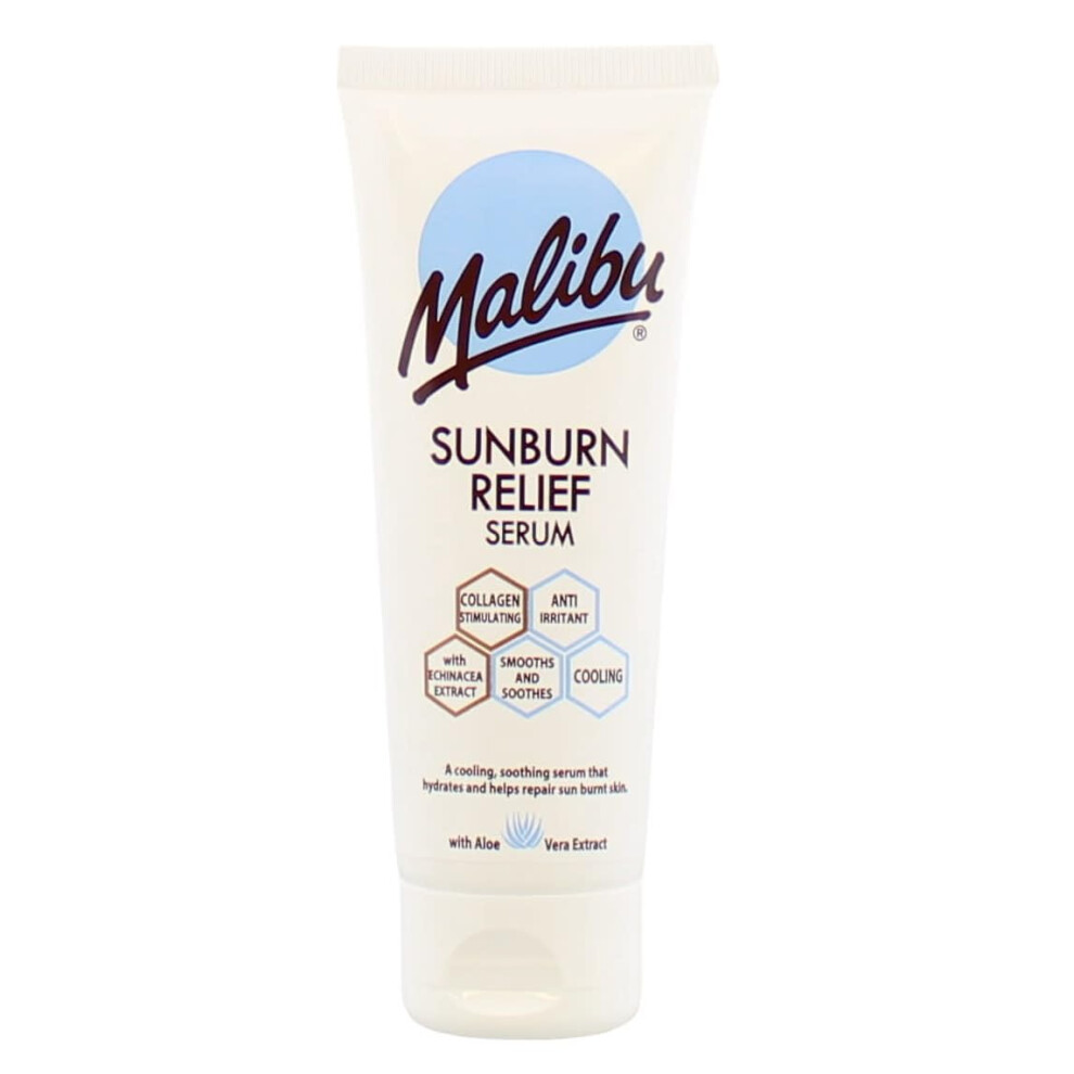 Malibu Sun After Sun Sunburn Relief Serum, Cooling & Soothing Moisturising Serum With Aloe Vera, Vitamin E & Allantoin, Hydrating After Sun Care For