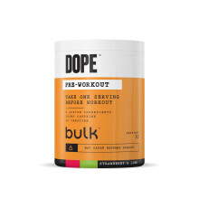 Bulk Dope Pre-Workout Powder, Strawberry & Lime, Energy Drink with Beta Alanine, Creatine, Caffeine, Arganine (AAKG), Citrulline, Taurine, Vitamin B6