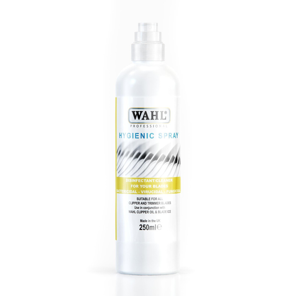 Wahl Hygienic Clipper Spray, Suitable For All Clipper And Trimmer Blades, Cleaning Sprays, Disinfectant Cleaner, Prolong Clippers And Trimmer Use, Cl