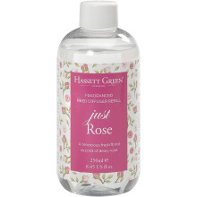 Hassett Green London - Just Rose - Fragrance Oil Reed Diffuser Refill - Larger Size 250ml Bottle