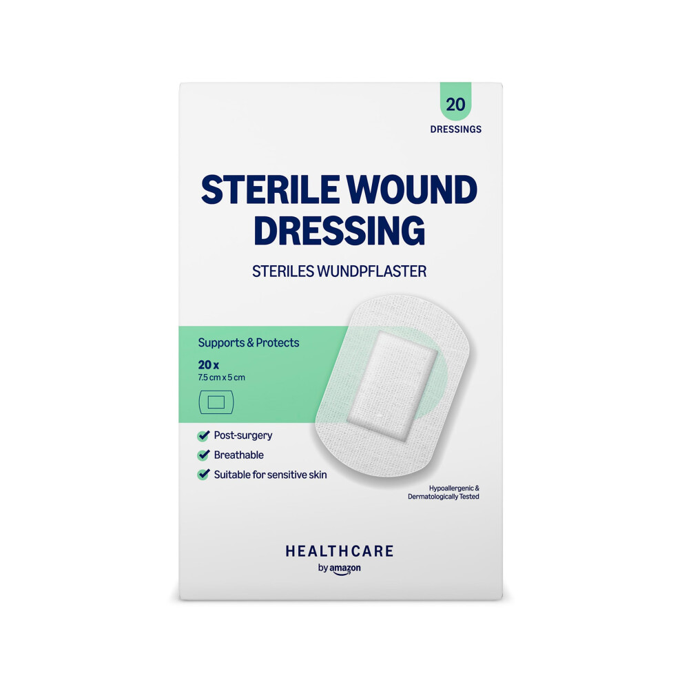 By Amazon Healthcare Sterile Wound Dressing 20 Plasters (Previously A Amazon Bas