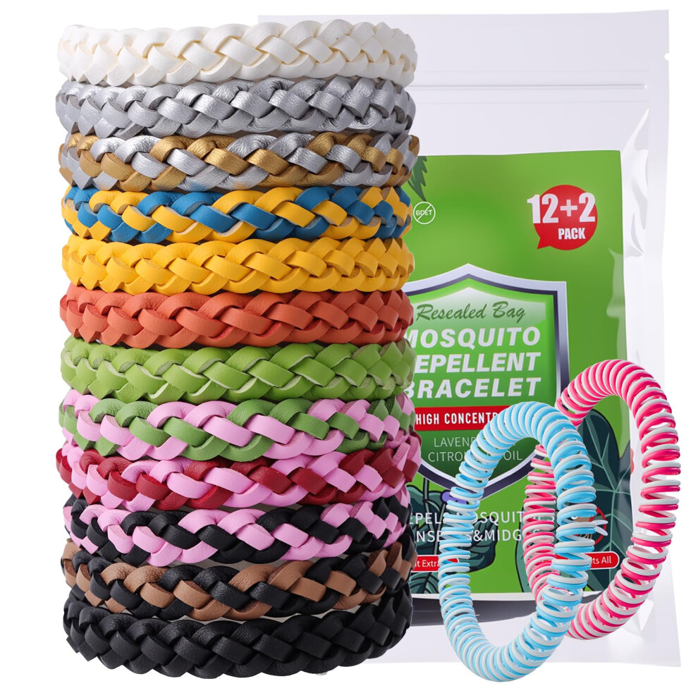 Diswoe Mosquito Repellent Bracelet 14 Pack Â Plant-Based Deet-Free
