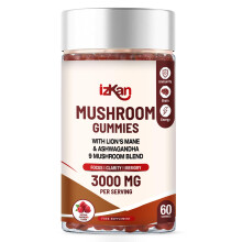 Mushroom Complex Gummies 3000mg - Lion Mane & 9 Brain Health Mushrooms Gummies with Ashwagandha Supplement Promotes Calm Focus Memory Mood Immunity &