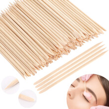 JANYUN 200 Pcs Eyebrow Wax Sticks Waxing Applicator, Wood Wax Spatulas for Face