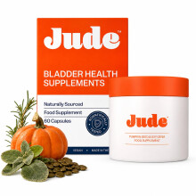 Jude Bladder Health Tablets Jar As Seen On Dragons' Den, Science-Backed Supplement, Nourish Your Pelvic Floor, Made in The UK, Vegan & Gluten Free, P