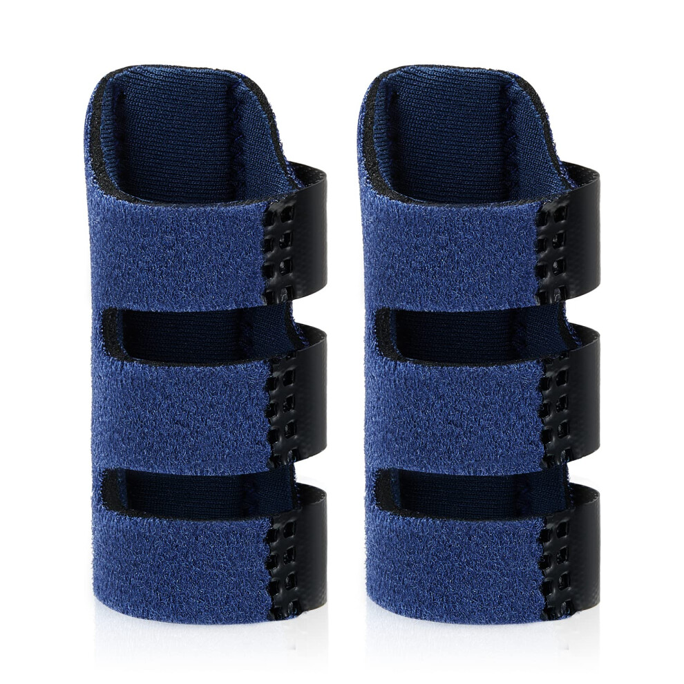 Echify Finger Splint - 2Pcs Upgraded Finger Support Trigger Finger Brace With 3 Adjustable Fixing Belt Mallet Finger Splints For Straighten Broken Be