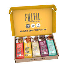 FULFIL Vitamin and Protein Bars, Exclusive 10 Bar Selection Box, Up to 20g High Protein Snacks, 9 Vitamins, Low Sugar FULFIL Protein Bars, 10 x 55 g