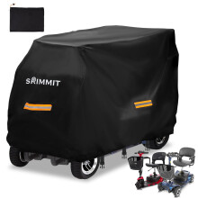 Cover for Mobility Scooter,Heavy Duty 420D Oxford Fabric Electric Scooter Rain Cover Waterproof Outdoor, Waterproof and Reflective Strips,3 Buckles a