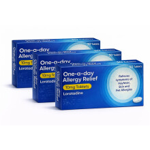 3 Months Supply Loratadine Hayfever & Allergy Relief 10mg Tablets (30x3) GSL