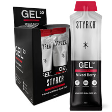 Styrkr GEL50 Energy Gels by Styrkr - 50g of Carbs - Pack of 12 Berry